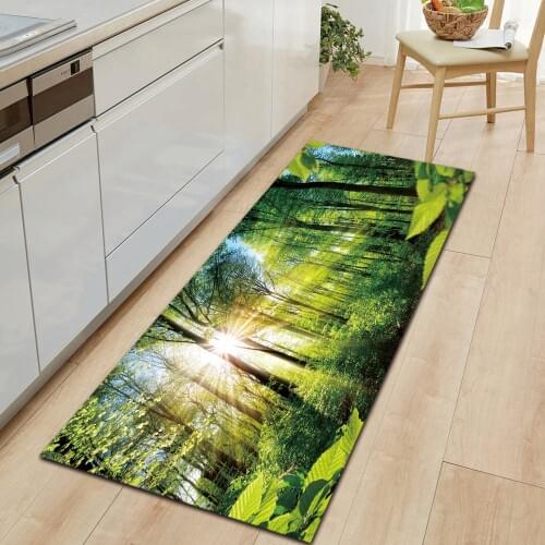 Landscape Series Dense Woods Kitchen Mat Entrance Door Mat Bedroom Floor Decoration Living Room Carpet Bathroom Carpet