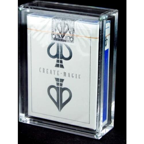 LUGUNU playing card case transparent acrylic card box display card holder square magnet