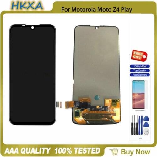 New For Motorola Moto Z4 Play LCD Display Monitor Panel Touch Screen Digitizer Glass Assembly Replacment + Tools