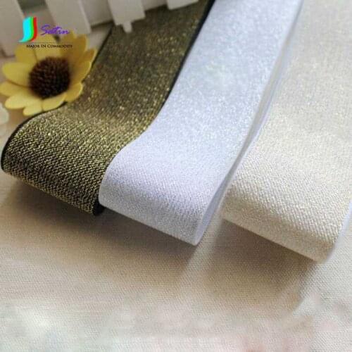 New Black/white/Golden 50mm/30mm Width Strap Nylon Elastic Webbing Strapping High-grade Encryption Silky Nylon For Shorts S0223H