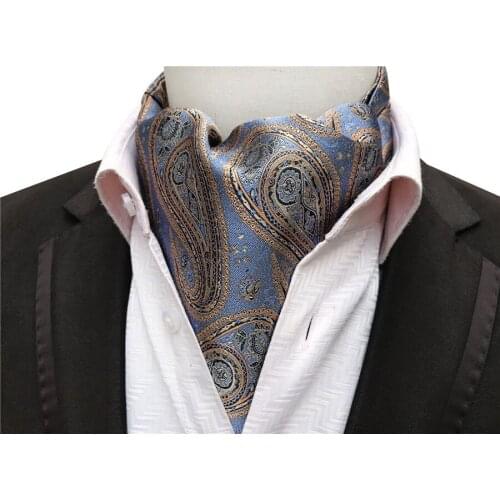 Wholesale Mens Ascot High Quality Jacquard Woven Cravat Tie