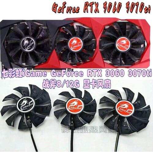 Original for ColorfUl RTX3060 RTX3070 RTX3080 RTX3090 Graphics Video Card Cooler Fan