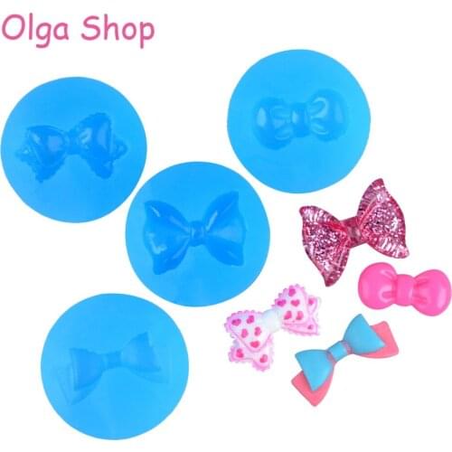 FYL010,FYL013,FYL021,FYL036 Bow Silicone Mold Candy Chocolate Making Resin Cake Craft Decorating Tool Clay Oven Safe Mold