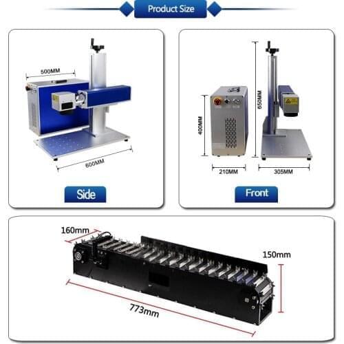 Pen Conveyor Belt 30W 50W Mini Portable Laser Marking Machine For PVC Pipes and Jewelry Metal