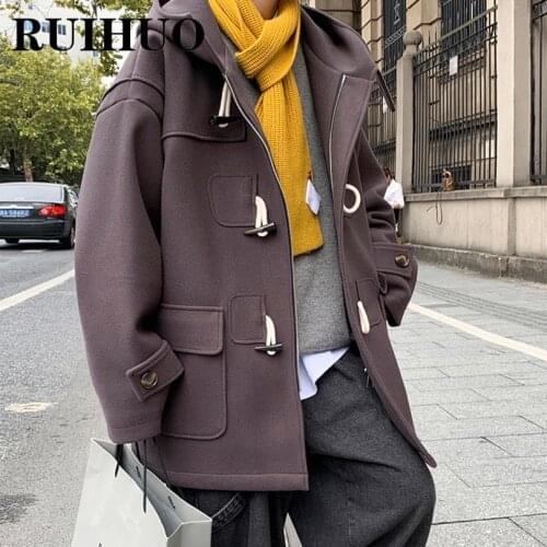 RUIHUO Mens Wool Coats