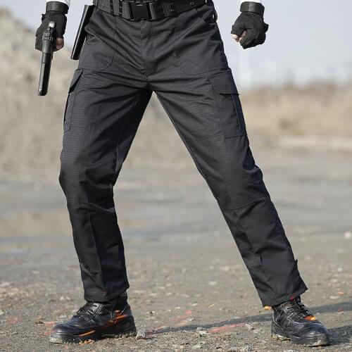 Black Cargo Pants Army Military Tactical Pants Men Work Pantalones Combat SWAT Tactical Clothes Camo Overalls Casual Trouser
