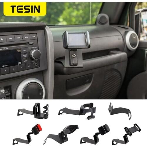 TESIN Car Bracket for Wrangler 2007-2010 Car Interphone Ipad Mobile Phone Holder for Jeep Wrangler JK 2007-2010 Accessories