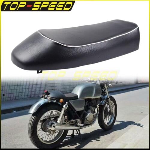Universal Motorcycle Cafe Racer Seat Vintage Saddle Flat Pan Retro Seat Retro Cafe Racer For Harley Kawasaki BMW Suzuki Yamaha