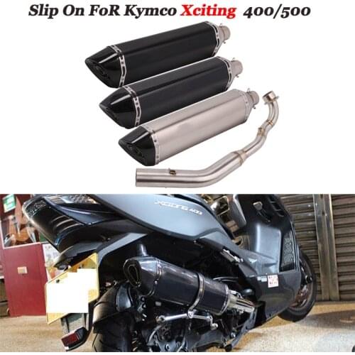 570MM Motorcycle Exhaust Modified Motorbike Escape Stainless Steel Front Link Pipe With Db Killer For kymco Xciting 400 500