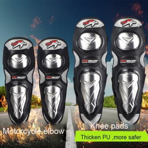 PRO-BIKER Motorcycle Knee Elbow Pads Moto Racing Gear Armor Motocross Riding Offroad Dirt Bike Cycling Knee Elbow Protector Pads