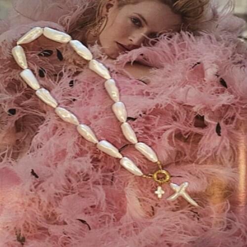 2020 Irregular Pearls Pendant Wedding Necklace Choker Gorgeous Real Natural Pearl Choker Necklaces for Women Jewelry