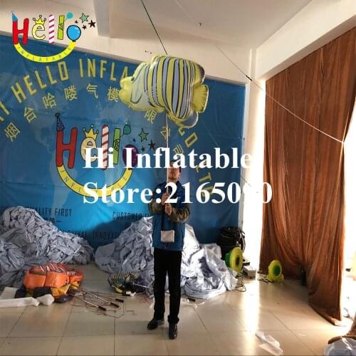 1.5 m wide festival city parade ocean event walking inflatable fish shark sea animal puppet costume