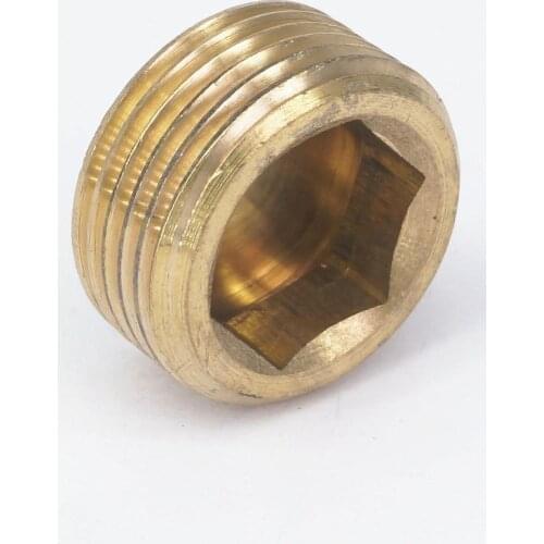 1" BSPP BSPT NPT Male Brass Pipe Countersunk Plug Oil Plug Socket Hex Head Stopper End Cap