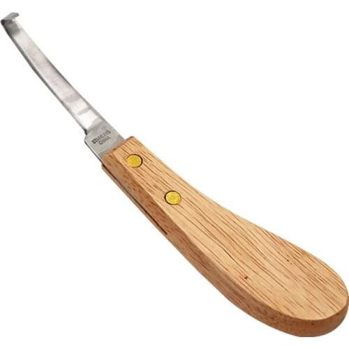 1PCS Cattle Horses Hoof Cutter Right Hand Straight Hoof Knife Wooden Handle Animal Foot Repairing Neat Tools Veterinary Supplies