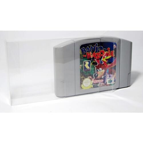 10pcs a lot Clear Transparent Cartridge Protector for N64 Game Card Plastic PET Case Boxes