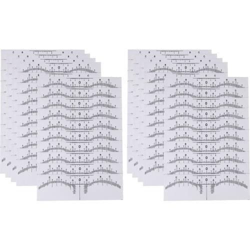 100 pieces Clear Eyebrow Ruler Eyebrow Template Set Makeup Tool Fashionable