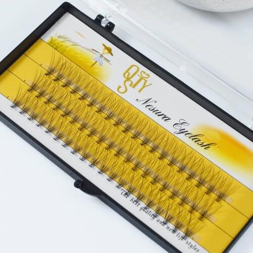 New 10D Russian Volume Eyelashes Extension Short Stem Pre made Fans C D curl Mink Lash Hot Selling Eyelash Individual Extensions