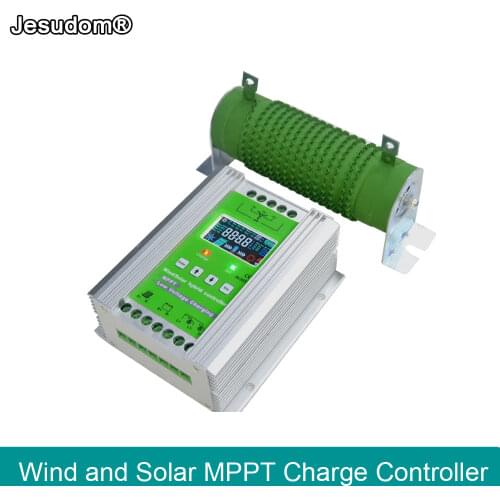 12V24V Auto. 300W 500W 800W Wind & Solar Hybrid Charge Controller with Dumpload MPPT Charging for Battery