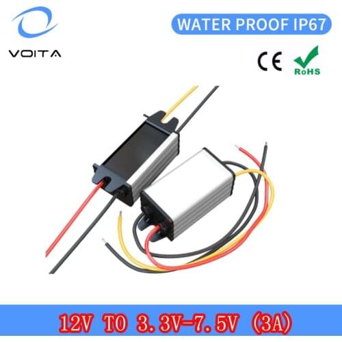 12V to 3A 3.3V / 3.7V /4.2V/ 5V / 6V /7.5V DC-DC Step-Down Module Voltage Converter Car Adapter