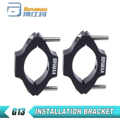 2sets BOSMAA G11/G13 Motorcycle Headlight Mounting Bracket Relocation Clamps Driving Hunting Light Holder For 22-54mm Tube Fork