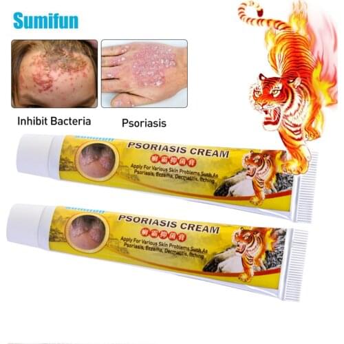 2Pcs Sumifun Tiger Balm Antibacterial Ointment Treatment Psoriasis Dermatitis Eczema Cream Skin Care Anti-itching Pain Patch Oil