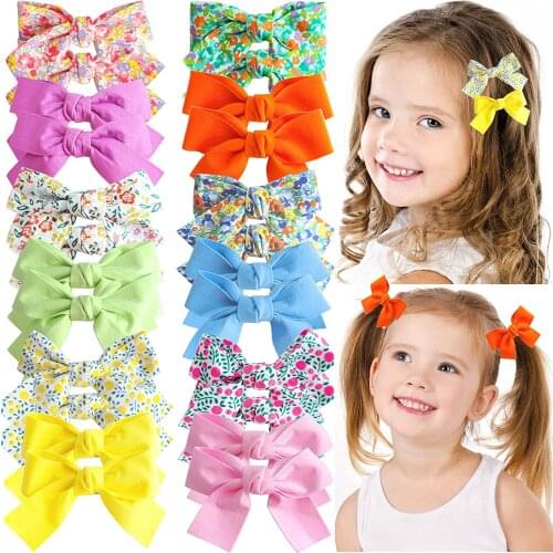 24 Pieces/12 Colors Baby Girls Hair Bows Clips Hair Barrettes Accessory for Babies Infant Toddlers Kids in Pairs