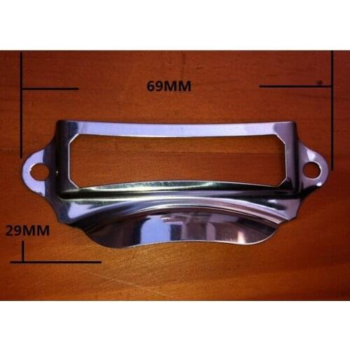 50pcs free shipping Wholesale Metal Iron Antique Box Case Cabinet Label frame Tab handle card holder Label shake