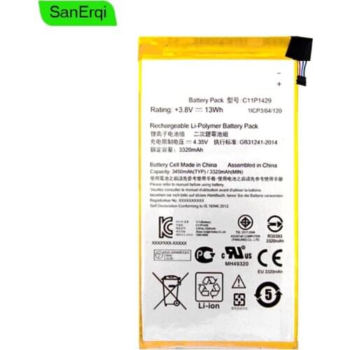 C11P1429 3450mAh Battery For ASUS ZENPAD C 7.0 c7.0 Z170MG Z710CG Z710C P01Z 3450mAh Phone Batteria SanErqi