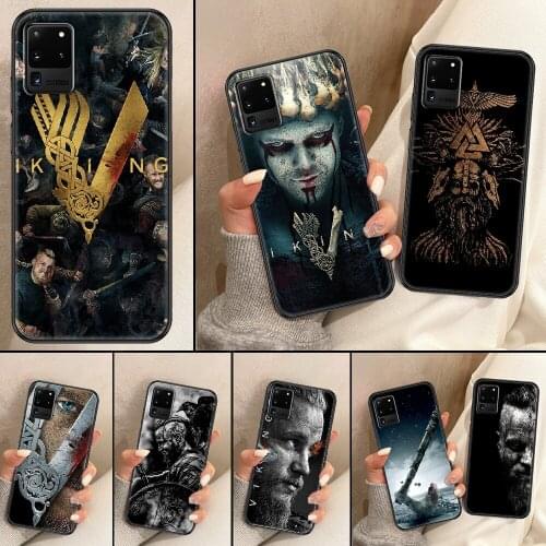 Vikings TV Phone case For Samsung Galaxy Note 4 8 9 10 20 S8 S9 S10 S10E S20 Plus UITRA Ultra black fashion prime painting funda