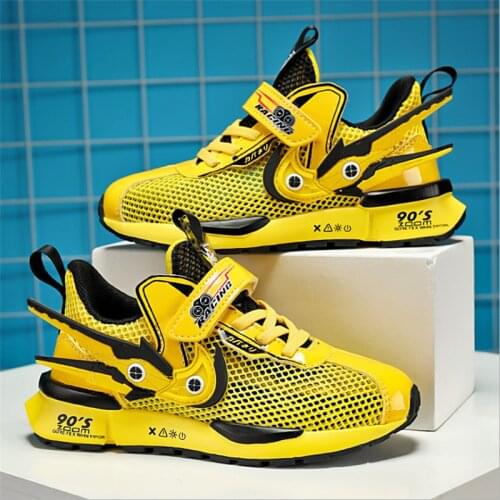 Breathable Mesh Kids Running Shoes Boys Fashion Lightweight Sport Sneakers Children Walking Tenis School Shoes for Girl Cartoon