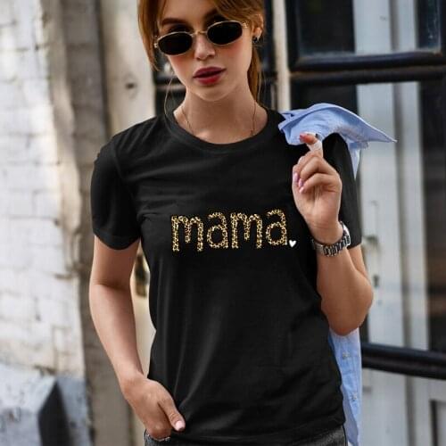 Leopard Mama Heart T-shirt Cute Mothers Day Gift Tshirt Retro Mom Life Top Tee Shirt