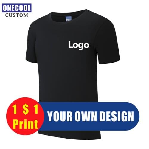 10 Colors Cotton T Shirt Custom Logo Printing Men And Women Tops Personal Design Embroidery Company Brand ONECOOL S-4XL