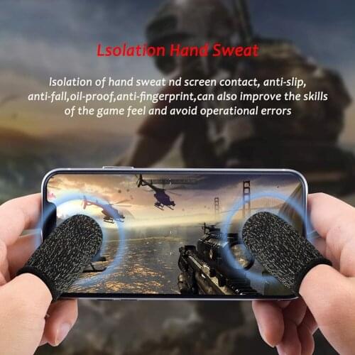 2 pcs L1 R1 Breathable Mobile Game Controller Finger Sleeve Touch Trigger for PUBG Mobile Rules of Survival