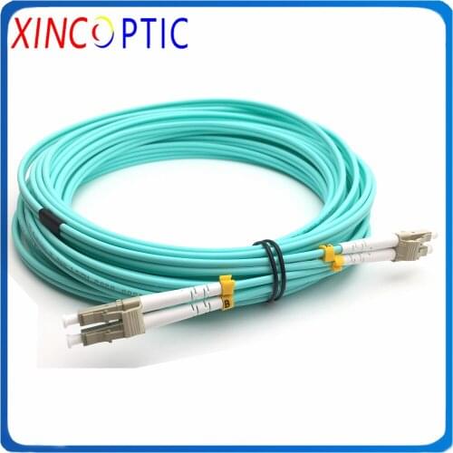 LC/UPC-LC/FC/SC/STUPC Multi Mode MM(OM3-150),DX,Dia:2.0mm,10Meter,LSZH Aqua Jacket,LC-LC OM3-150 10M Fiber Optic Patch Cord