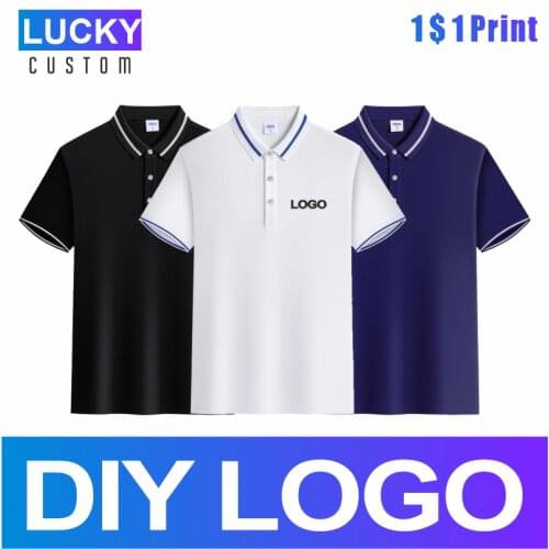 Summer Fashion Short Sleeve Polo Shirt Custom Print Embroidery Company Logo Business Office Work Top 4xl