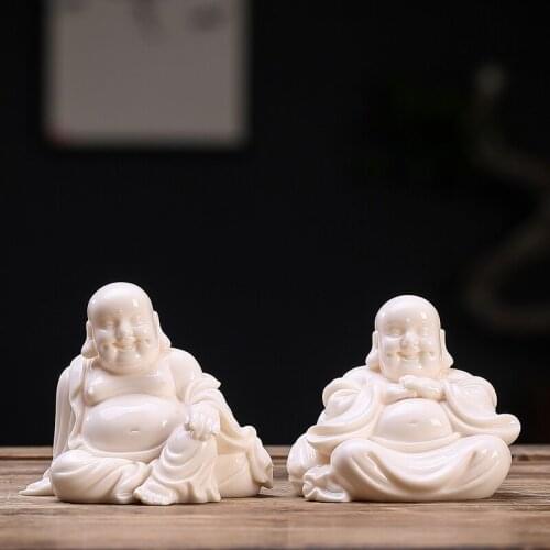 Small Buddha statue monk figurine tathagata India Yoga Mandala tea pet purple ceramic crafts decorative ceramic ornaments monk