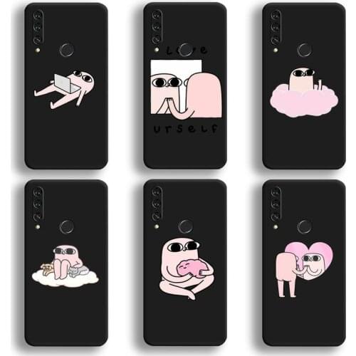 Cartoon Funny big eyes ketnipz Phone Case Huawei Y6P Y8S Y8P Y5II Y5 Y6 2019 P Smart Prime Pro