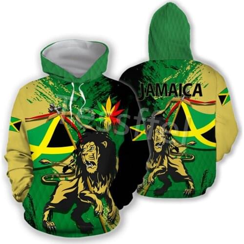 Tessffel Jamaica Lion Judah 3D Printed Mens Sweatshirt Zipper Hoodie Unisex Casual Jacket Autumn/Winter Dropshipping Style-4