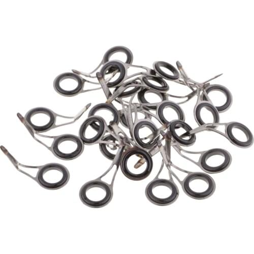Rod Repair Kit Rod Tip Repair Kit Ceramics Tips Stainless Steel Spinning Rod Guides Fishing Rod Repair Kit, 75PCS