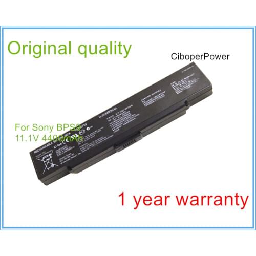 4400mAh Original Laptop Battery for VGN-CR13 VGN-CR20 VGN-CR33 VGN-CR31 VGP-BPS9 VGP-BPS9/B VGP-BPSA/B