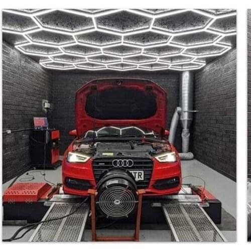 Customize Hexagon Light Ceiling Designed Led Workshop Lamp for Automotive Painting Inspection Booth Auto Detailing