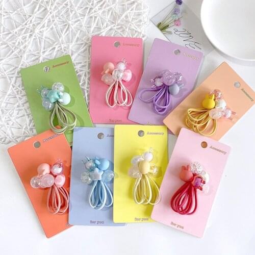 5 Pcs/Set Childrens Hair Circle No Hair Injury Tie Hair Rubber Band Hair Accessories Girls Headdres Cute Hair Rope Suit