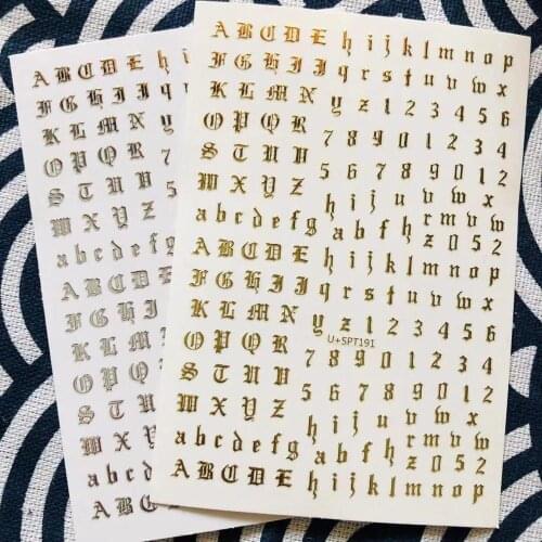 U+ 191 autum flower 3d nail art stickers decal template diy nail tool decorations