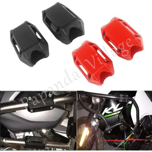 25MM Crash Bar Protector Bumper Decor Block For Honda NC700X VFR1200X Suzuki V-Strom DL 650 1000 Triumph BMW R1200GS R1500GS