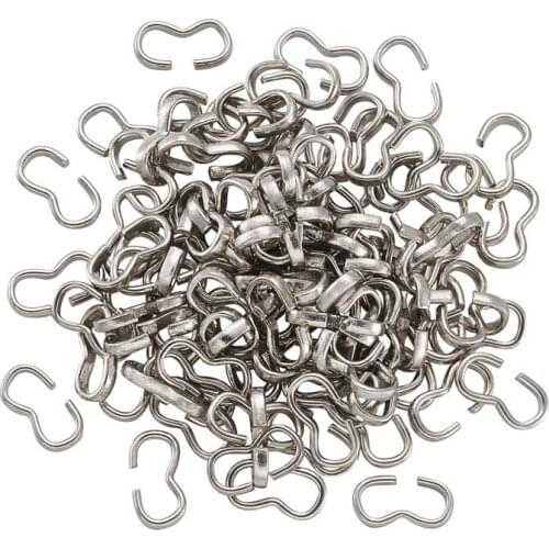 100pcs Iron 8 Shape clasps for bracelets Necklace Chain jewelry making DIY Findings accessories 8x4x2mm Wholesale F60