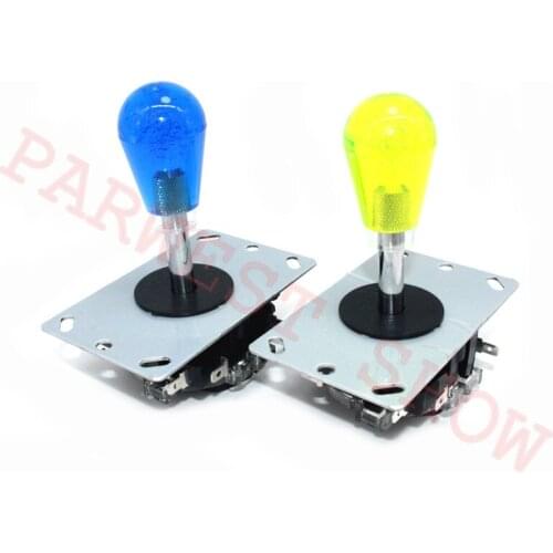 2pcs/lot 35*50mm Crystal Olive ball Arcade Sanwa fighting joystick 4 way 8way Rocker with Mirco-Switch for DIY arcade Part Kits