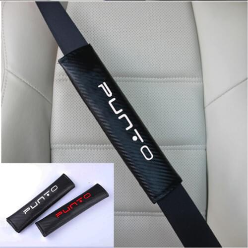2pcs PU Fashion Car Seat belt shoulder Pads Car Seat Belt Cover for Fiat Punto Car Accessories