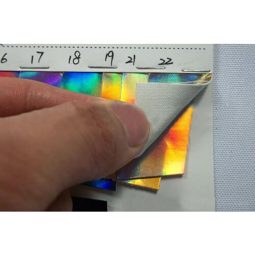 30yards/lot Laser PU cotton bottom Mirror Film Colorful rainbow Holographic Faux PU Leather
