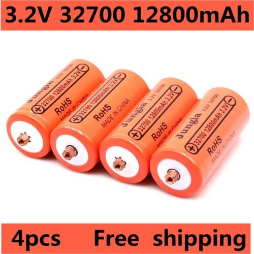 4PCS 100% Original 32700 12800mAh 3.2V lifepo4 Rechargeable Battery Professional Lithium Iron Phosphate Power Battery with screw