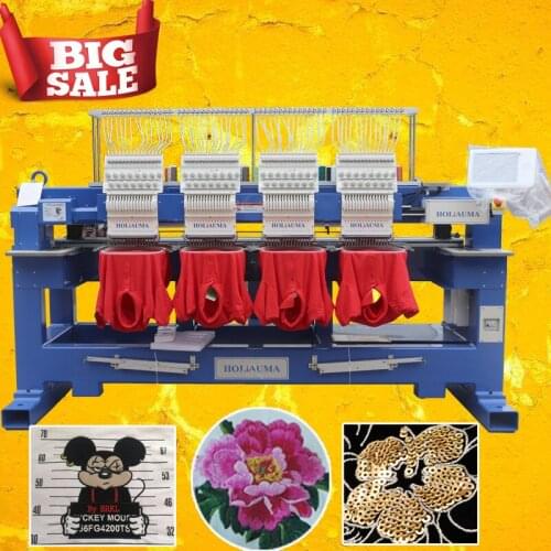 400*450mm industrial embroidery machine 4 heads embroidery machine cap/tshirt/flat computerized embroidery machine in China